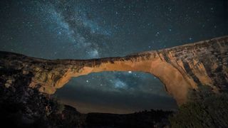 Natural Bridges Utah at night