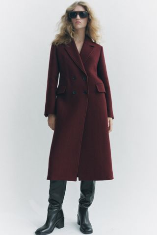 Manteco Wool Blend Coat Zw Collection