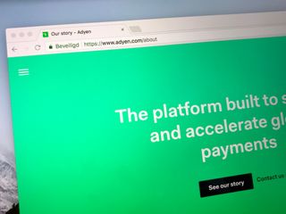 Website for the online payment platform Adyen 