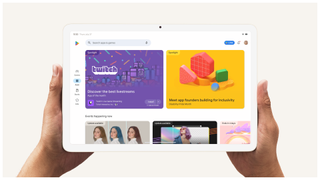 google play redesign for larger screens