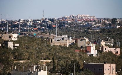 A view of the Israeli Jewish settlement of Ariel from the West Bank.