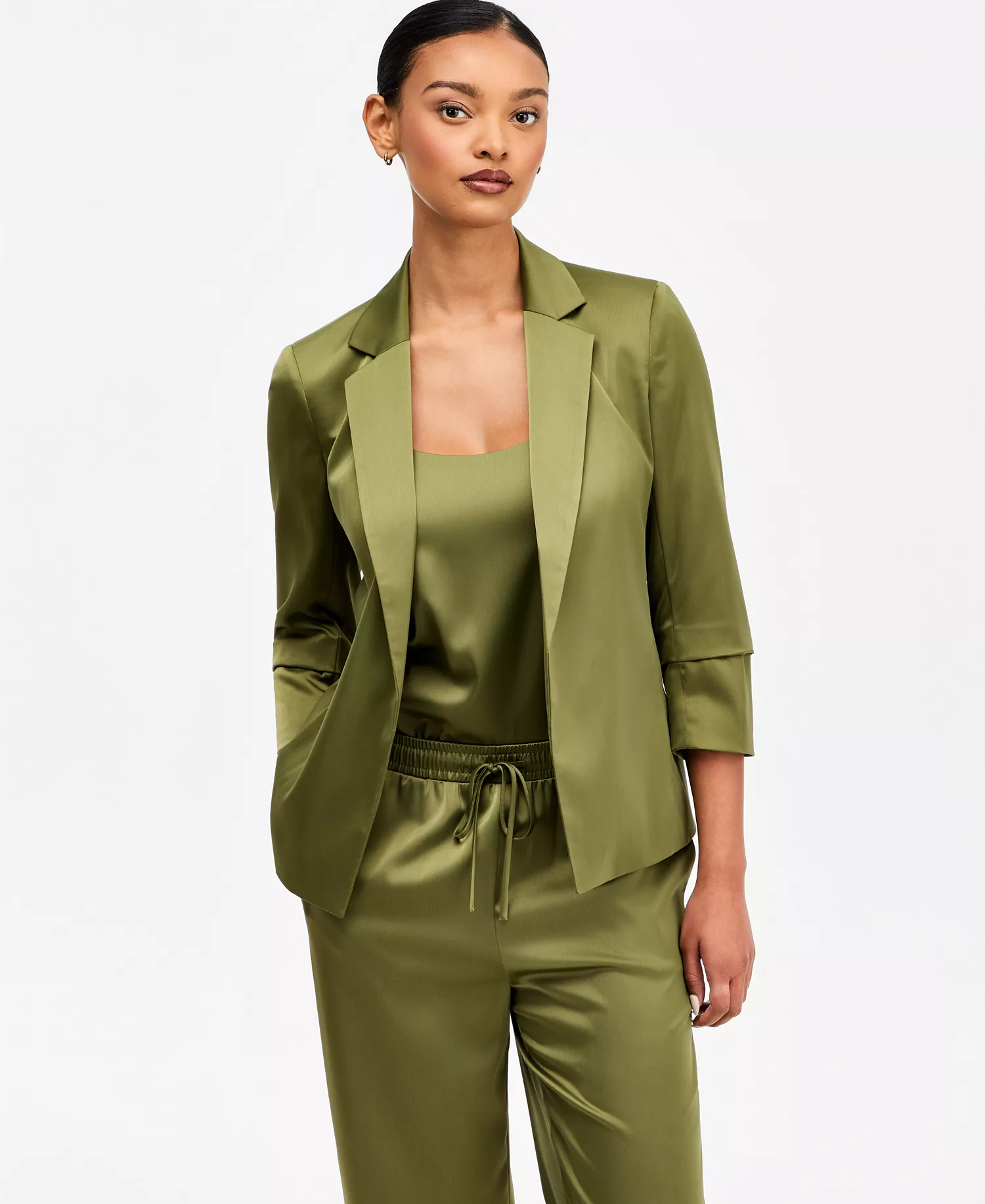 Bar III, Women's Satin Open-Front Blazer, Macy's Exclusive