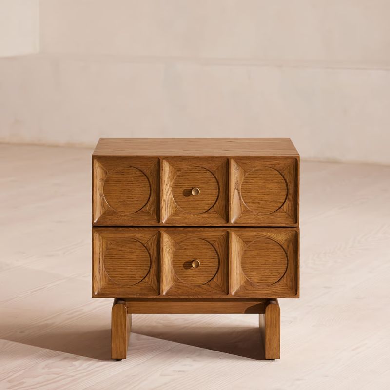oak bedside table