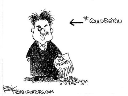 Political cartoon U.S. Justice Brett Kavanaugh Supreme Court no due process