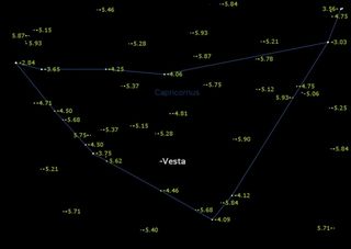 Vesta sky map for Aug. 5, 2011