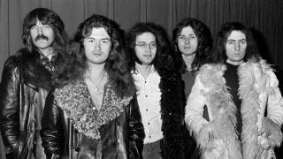 Deep Purple’s Mark III line-up posing for a photograph in 1973