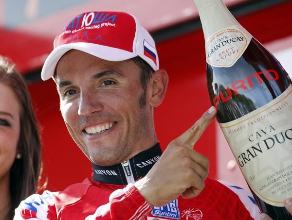 Joaquim Rodriguez (Katusha) had a bottle with his name on it