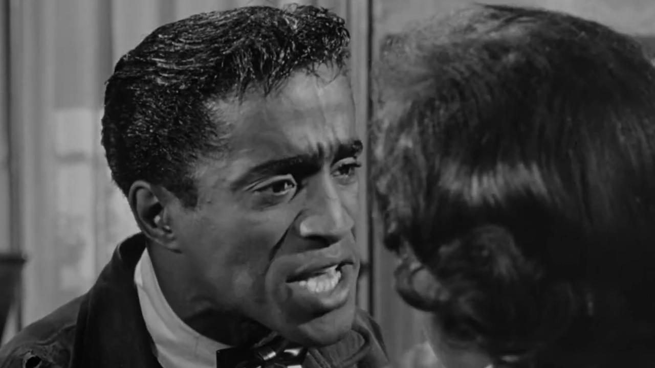 Sammy Davis, Jr. looking upset in Anna Lucasta.