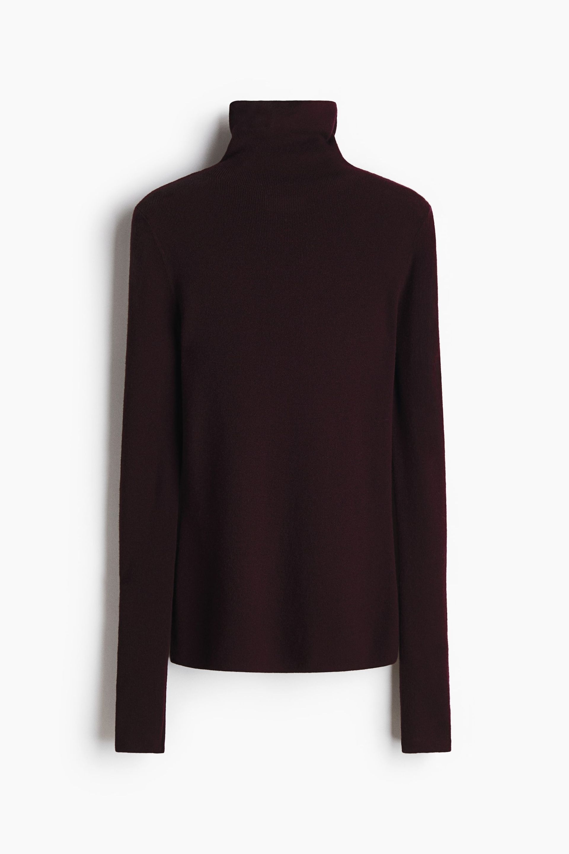 Cashmere-Blend Polo-Neck Jumper - Black