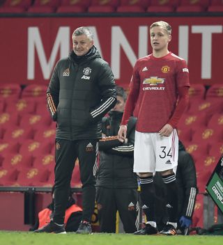 Ole Gunnar Solskjaer (left) and Donny Van De Beek