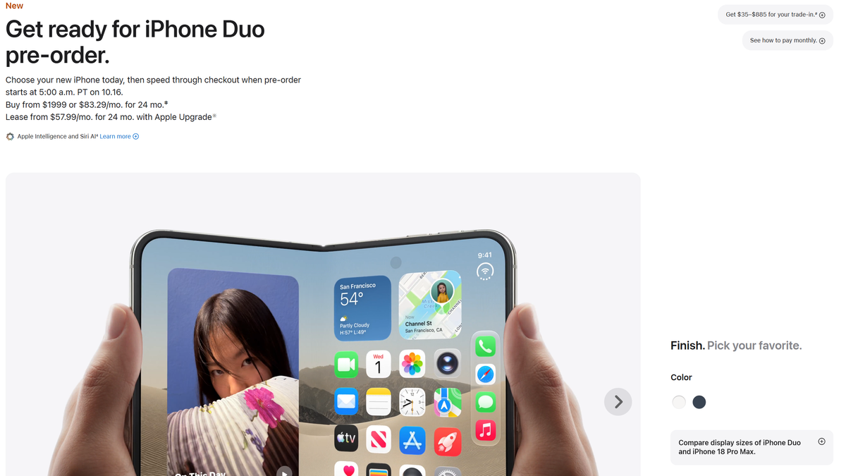iphone duo pre-order preparation pages