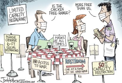 Editorial Cartoon U.S. restaurant restrictions coronavirus