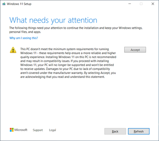 Microsoft error message