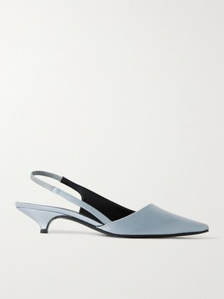 + Sepatu Pumps Net Sustain Sulue Satin Slingback