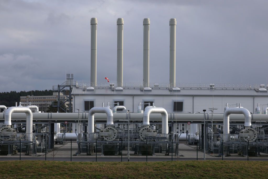 The receiving station of the Nord Stream 2 near Lubmin, Germany