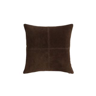 chocolate suede pillow cover