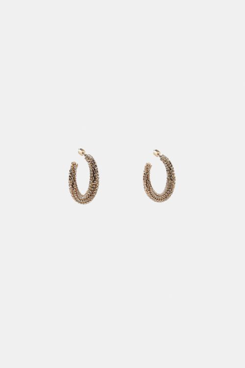 Rhinestone Hoop Earrings