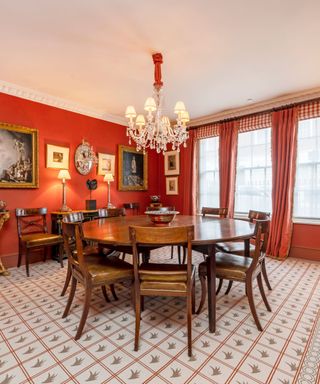 Princess Diana's family home dining area