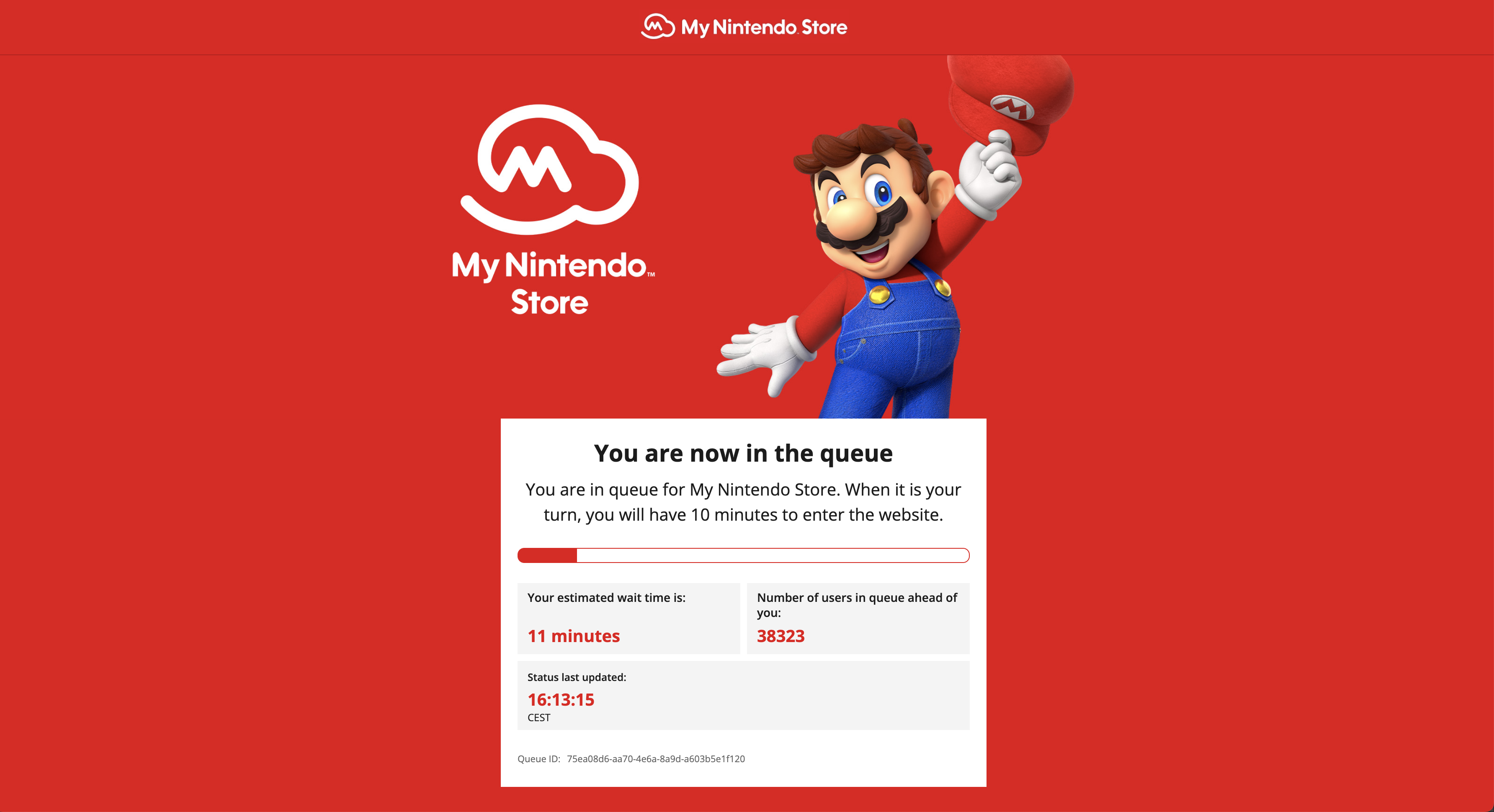 Nintendo Switch 2 website queue