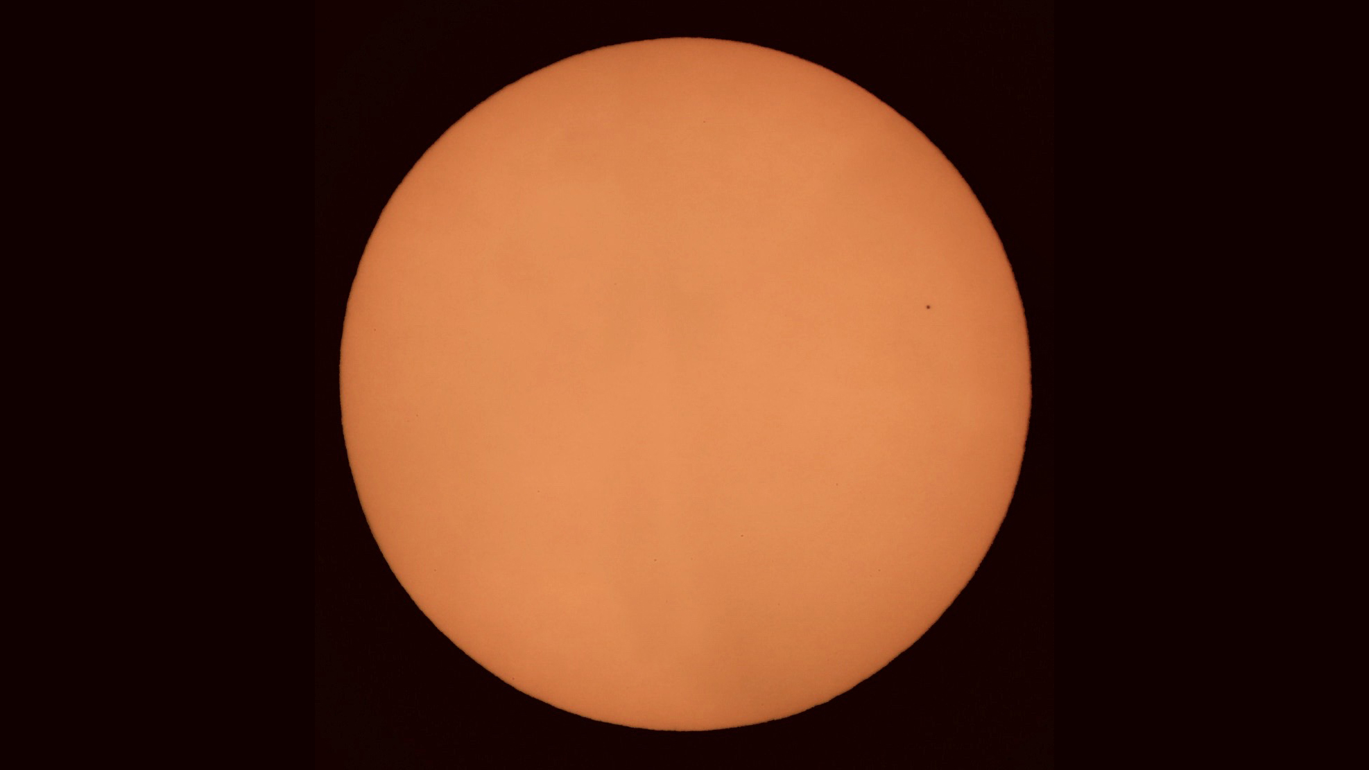 Biomedical student Andres Pena took this picture of Mercury as it crossed the solar disk on Monday (Nov. 11). Pena snapped the shot at around 9:20 a.m. local time (1420 GMT) from Weston, Florida, using a Celestron PowerSeeker telescope and a Nikon D3100 camera.