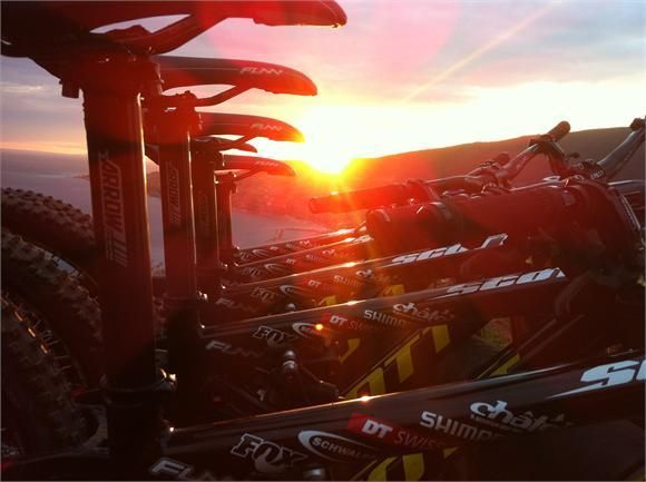 Scott11 team bikes, ready to go