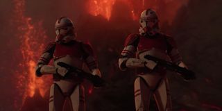 Shock troopers reporting for duty in Star Wars: Revenge of the Sith