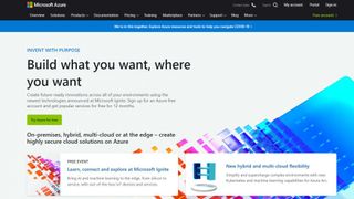 Azure's homepage