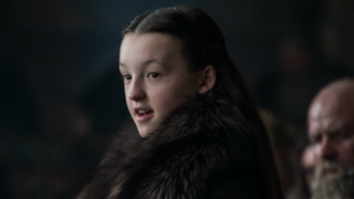 Bella Ramsey as Lyanna Mormont in Game of Thrones.