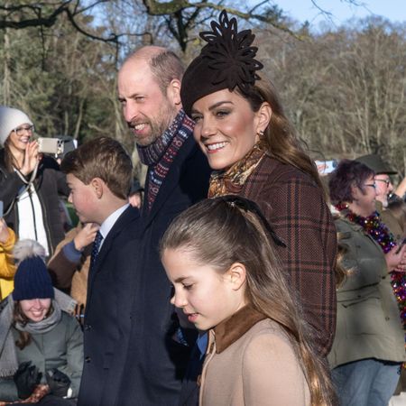 The Wales family walk to church on Christmas Day in 2025