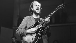 American guitarist John Scofield performs live on stage at the BIM Huis in Amsterdam, Netherlands on 23rd October 1988.