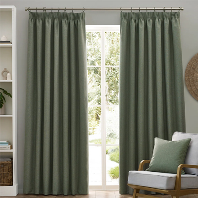 full length green blackout curtains
