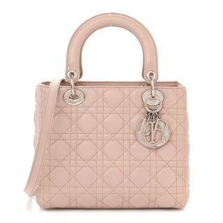 Christian Dior Lambskin Cannage Medium Lady Dior Light Pink