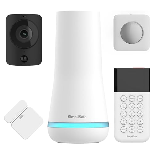 Simplisafe Home Security Systems | 5 Piece Home Security Camera & Alarm System With Entry & Motion Sensor - Optional Monitoring Subscription - Compatible With Alexa