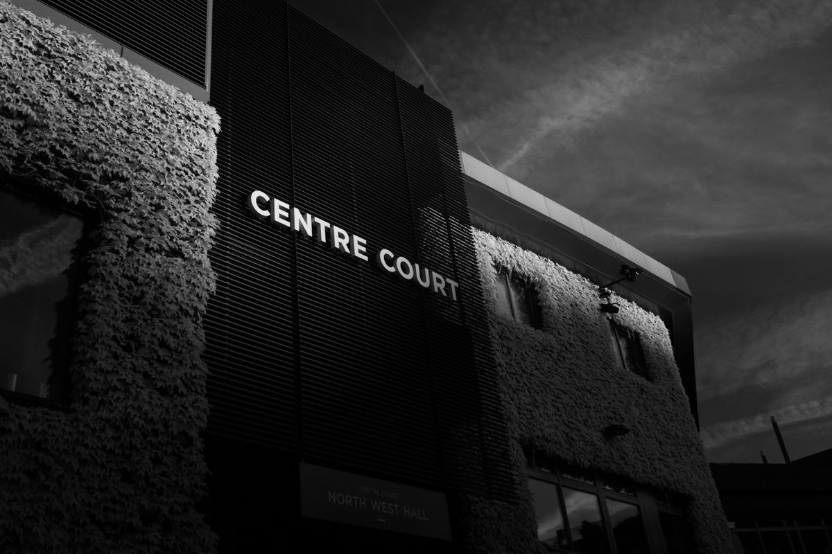 The Wimbledon tennis championships shot in infrared