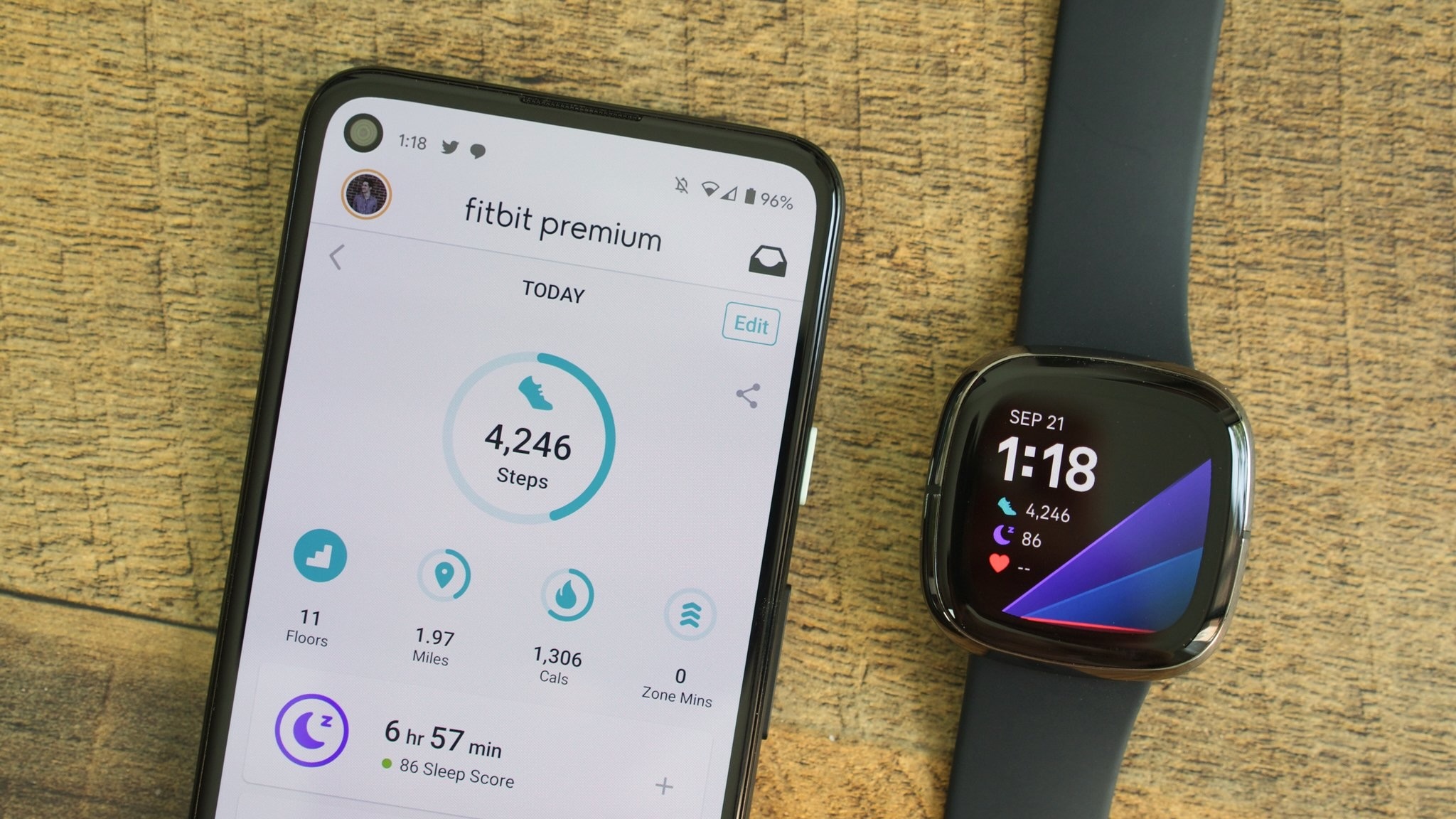Aplicaciones Fitbit Sense y Fitbit Premium