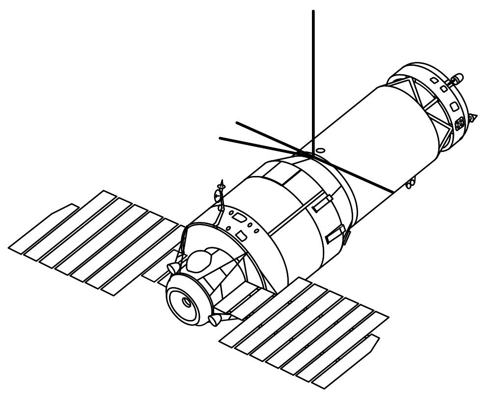 Salyut 5 Burns Up in Atmosphere 1977
