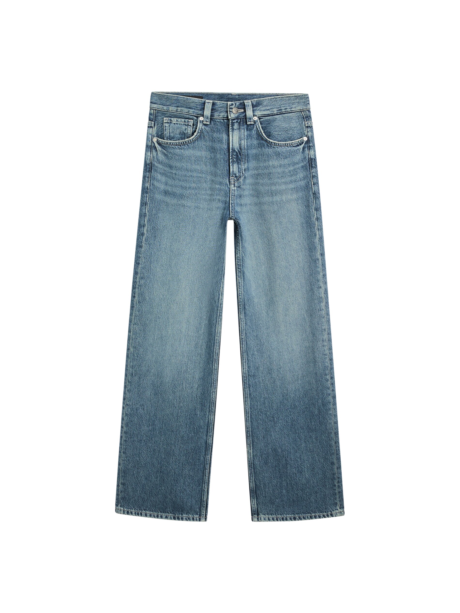 Mid-Rise Wide-Leg Jeans