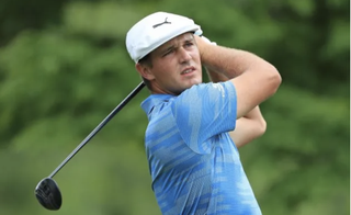 Bryson DeChambeau hits driver during the 2018 PGA Tour season