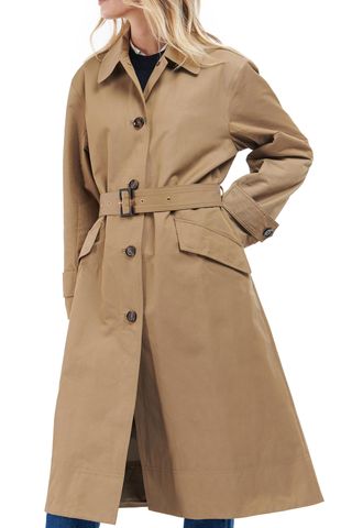 Barbour Opal Water Resistant Belted Trench Coat 