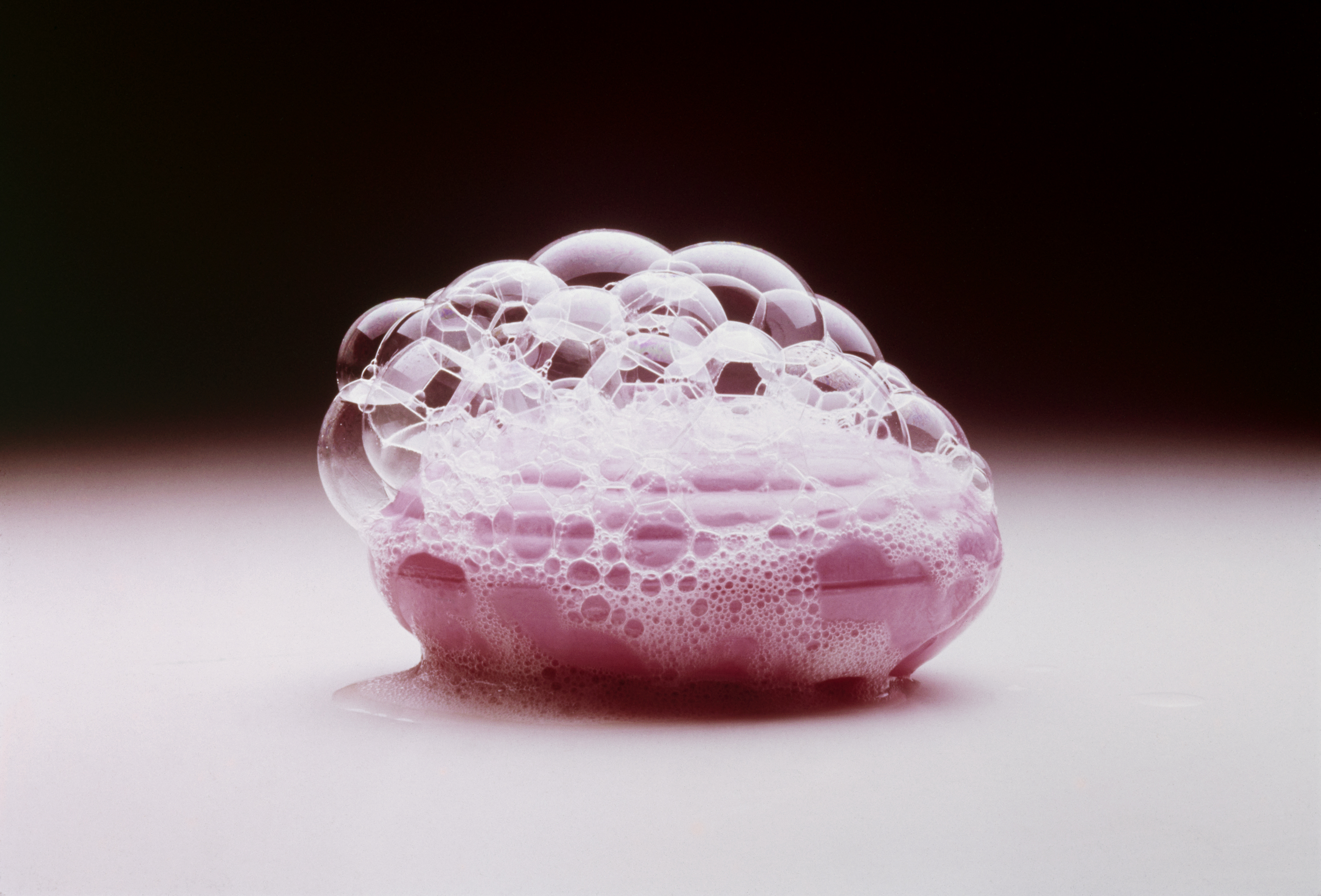 Bubble that looks like pink brain.