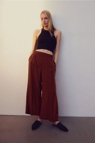 Crop Pull-On Pants