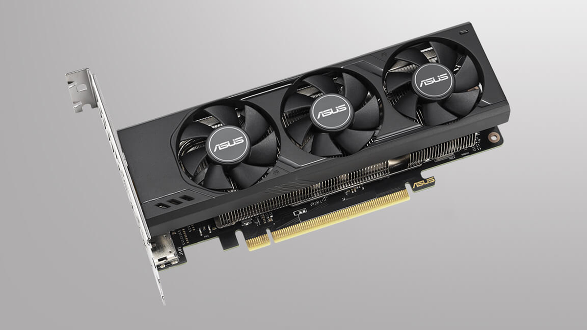 Asus' low-profile RTX 4060 still takes up two slots, but its