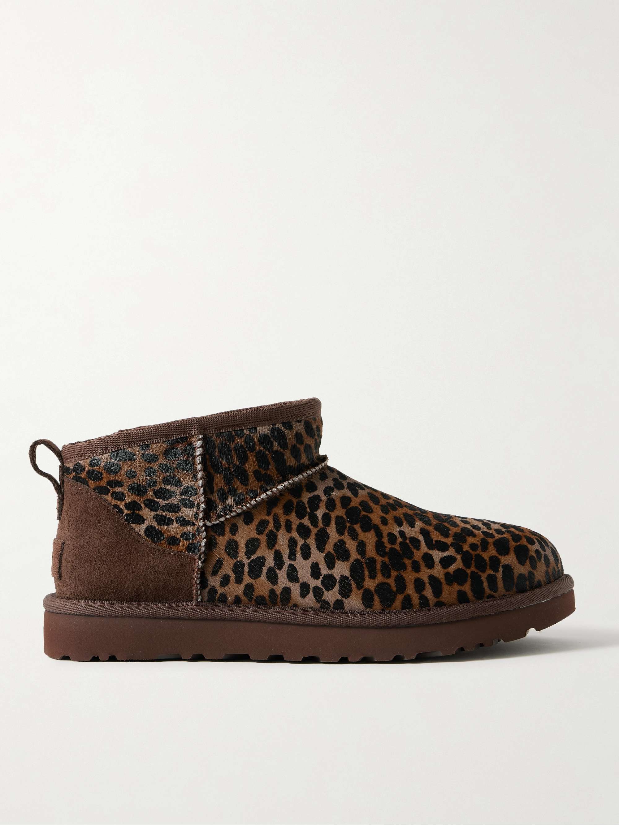 Classic Ultra Mini Caspian Leopard-Print Calf Hair Boots