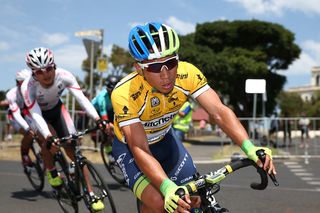 Series leader Caleb Ewan was unable to make it three from three