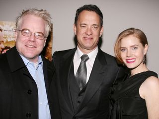 Phillip Seymour Hoffman with Tom Hanks and Amy Adams