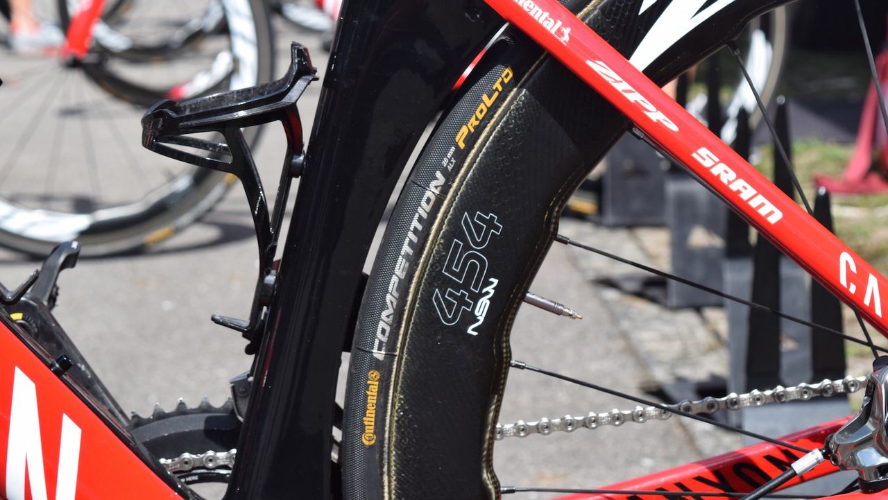 Continental's Competion ALX 25mm tubular tyres are the most prominent tyres in the WorldTour peloton