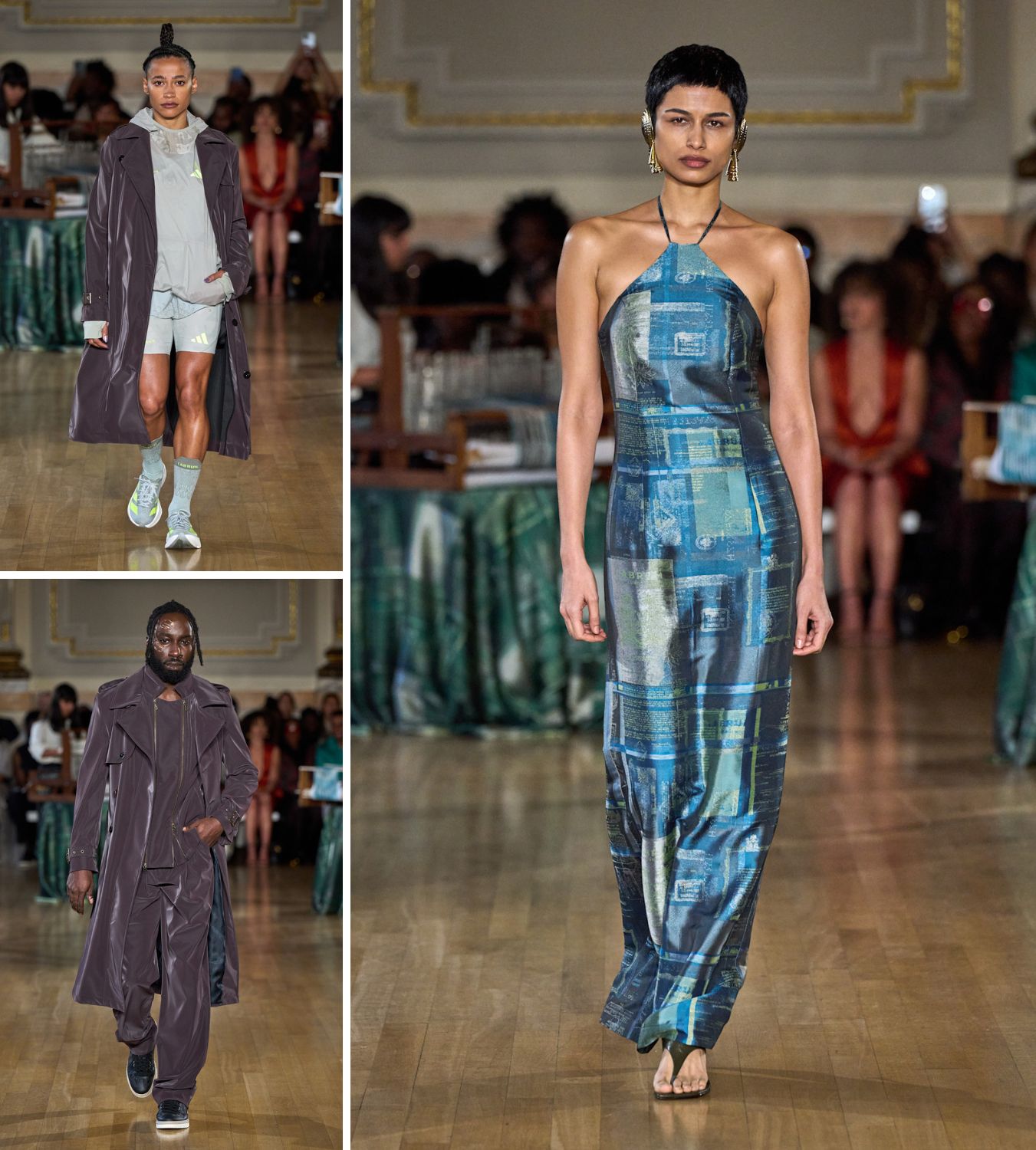 jazmin sawyers, kojey radical and a model on the catwalk for the labrum london aw26 show