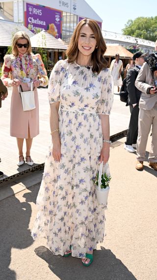 LONDON, ENGLAND - MAY 20: Alex Jones attends The RHS Chelsea Flower Show at Royal Hospital Chelsea on May 20, 2024 in London, England. All the main garden categories return to the Royal Hospital Chelsea this year