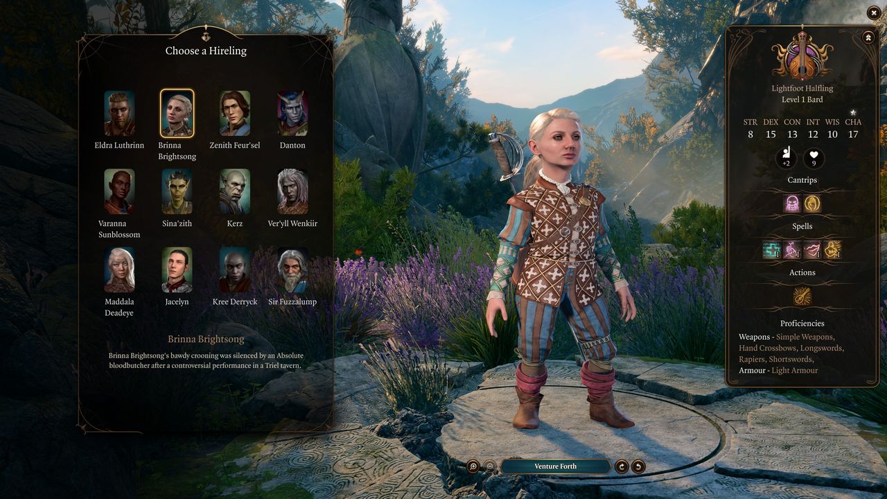 Baldur's Gate 3 hirelings