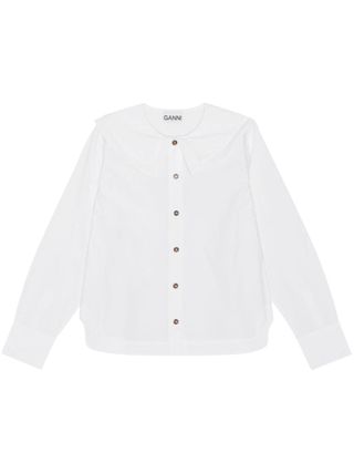 Bib-Collared Cotton Shirt